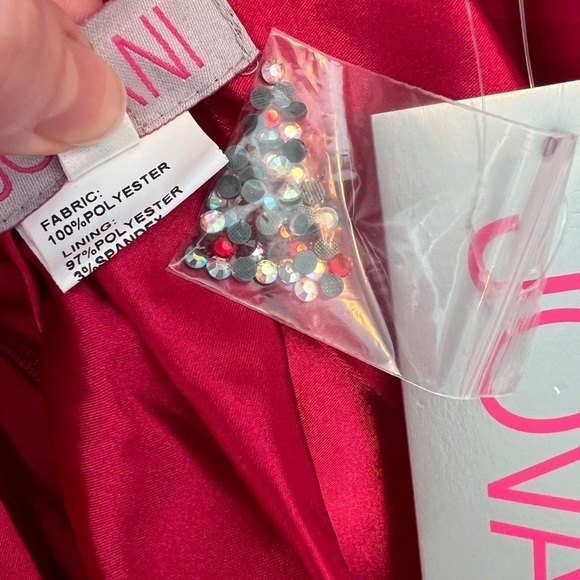 Jovani Burgundy Floral Embroidered Fit and Flare
Contemporary Dress M59787 - Picture 15 of 16